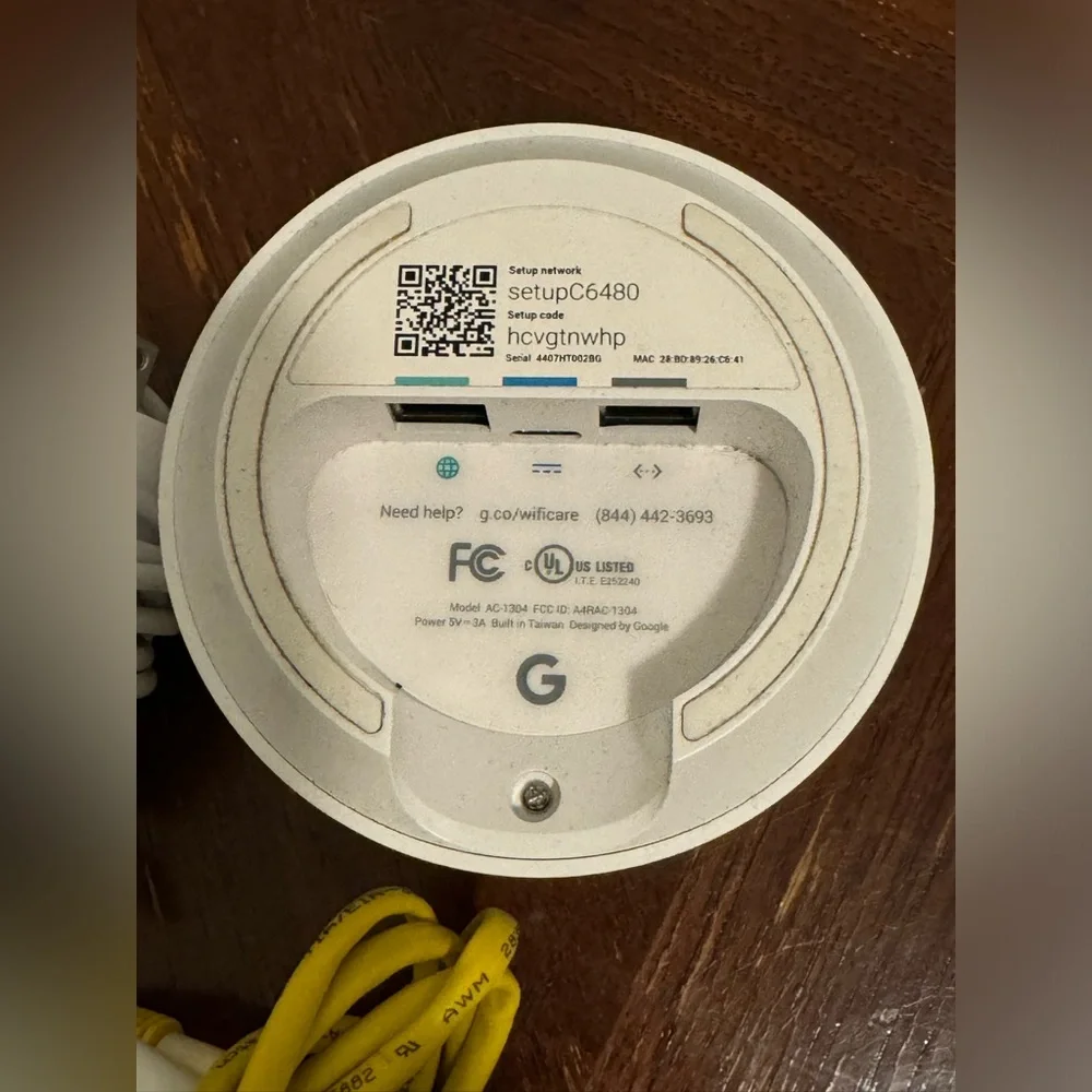 Google WiFi AC-1304 1 Port 1200Mbps Wireless Mesh Router AC1200